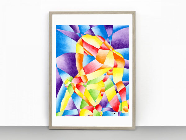 Abstract Lovers No. 7 Gay Erotic Art Print