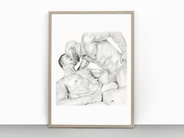 Battle of the Bulge Gay Erotic Art Print