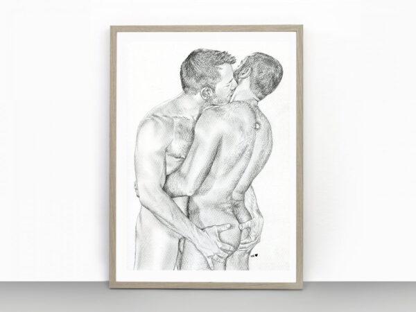 Cuddles No. 1 Gay Erotic Art Print