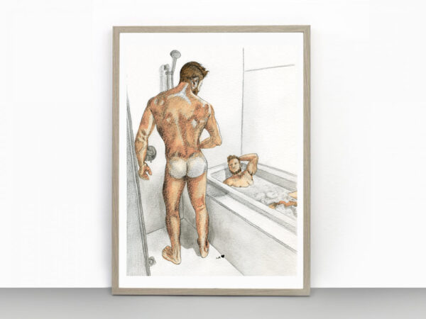 Room with a view Gay Erotic Art Print