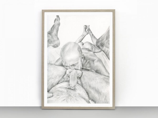 Salivate Gay Erotic Art Print