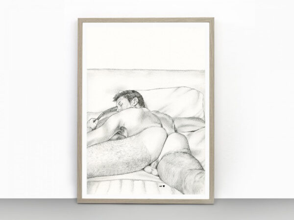 Sated Gay Erotic Art Print