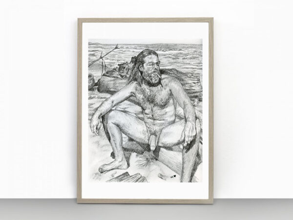 Shipwrecked Gay Erotic Art Print