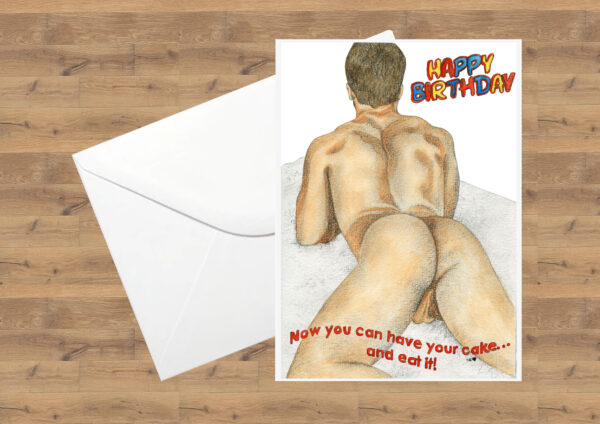 Happy Birthday I got you some cake No. 2 Gay Greetings Card